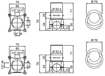 SMILE 5770602/2 - Recessed single handle shower mixer by QD Magistro Lab - view 3